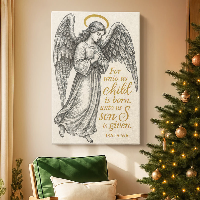 Chapel of Golden Serenade - Toile tendue avec châssis de qualité supérieure, H 27 po x l 18 po
