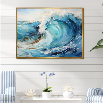 «Blue Wave Ocean Storm I» sur toile