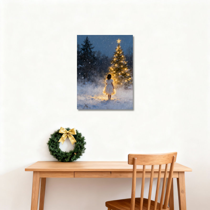 Winter Magic Tree Canvas Wall Art, 36" H x 24" W
