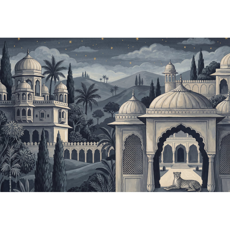 Papier peint foncé Dark Palace Palace, Texturé non collé, 200 po x 120 po