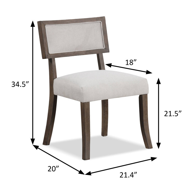 Chaise d'appoint contemporaine l 21,4 po (2 / RCT), noyer foncé / gris clair