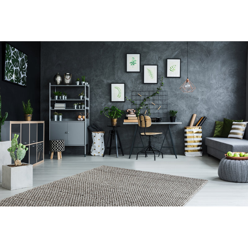 Elise Handmade Grey Rug, Rectangular 120 x 170cm