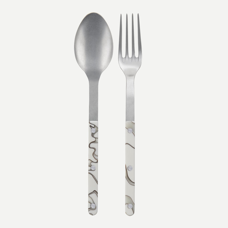 Bistrot Vintage Dune 2 - Piece Flatware Set, Ivory