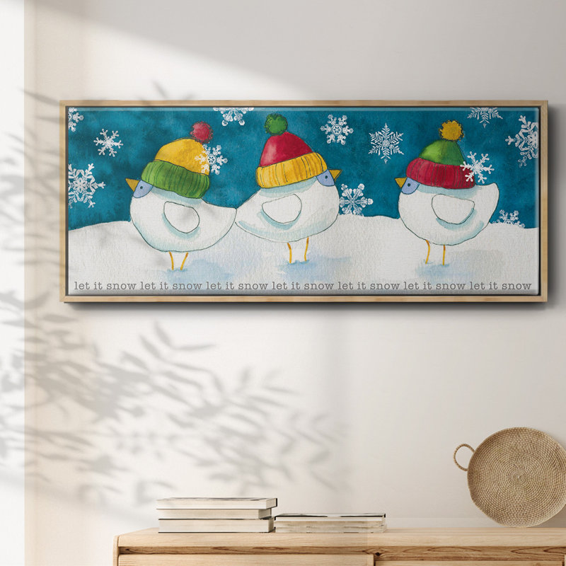 Merry Snowmen- Framed Canvas