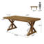 Bureau d'ordinateur en bois massif 63 po, bureau de direction long pour bureau-1676256656