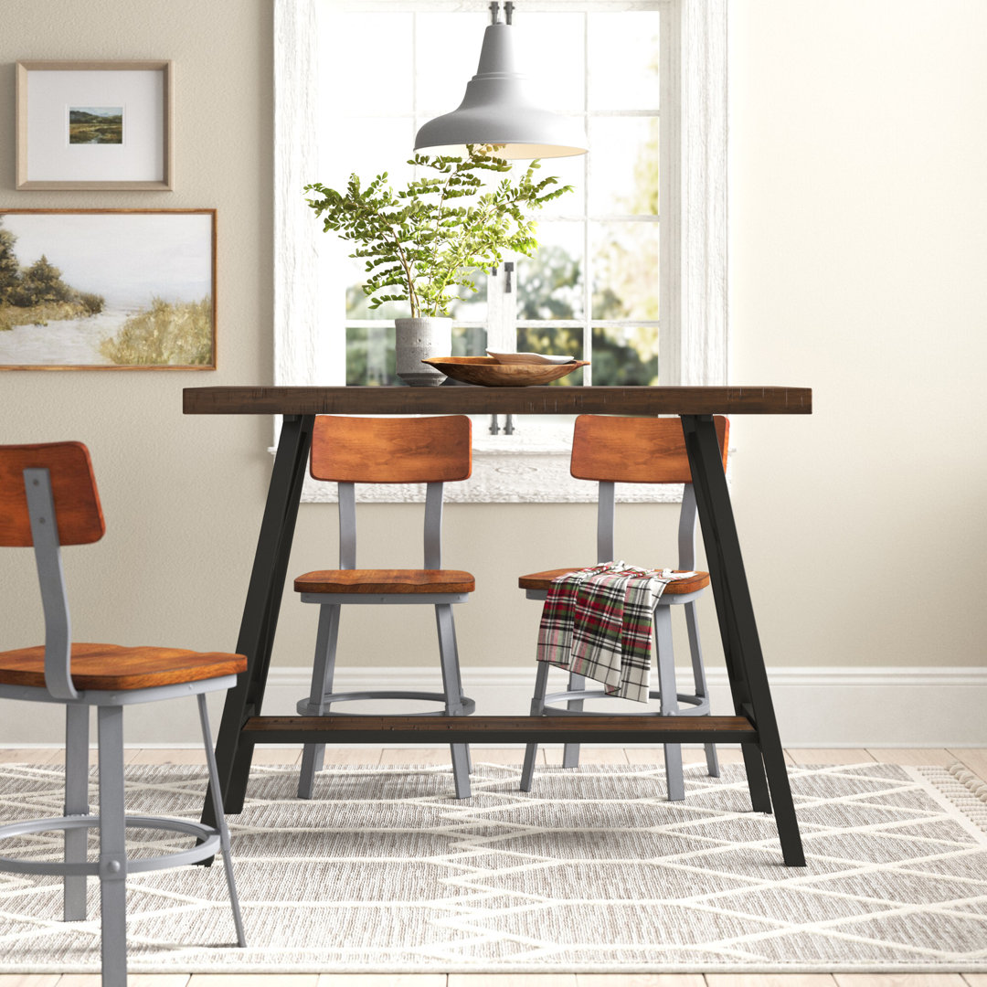 Jerrilyne Metal Base Dining Table Union Rustic