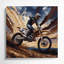 Sports Motocross Brown Canvas Wall Art