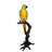 Single Parrot on a tree - Bronze Statue -  Size: 30"L x 24"W x 66"H. 