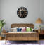 Élégante horloge murale en verre trempé, décor noir et or, art minimaliste, décoration intérieure moderne, horloge silencieuse, cadeau d'anniversaire-580712161-580712160