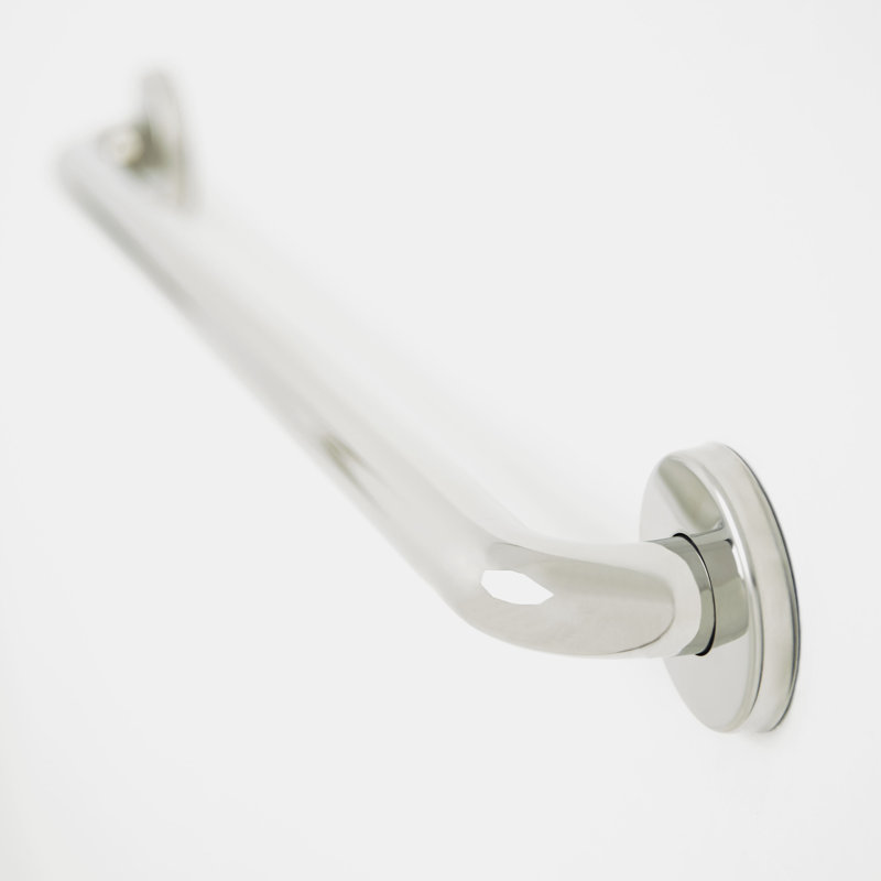 Straight Bathroom Safety Grab Bar, 16" W, Polished