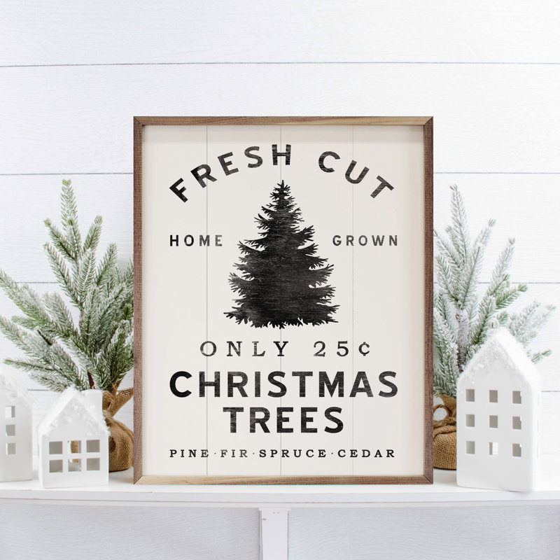 Only 25c Christmas Trees - blanc, H 20 po x l 16 po