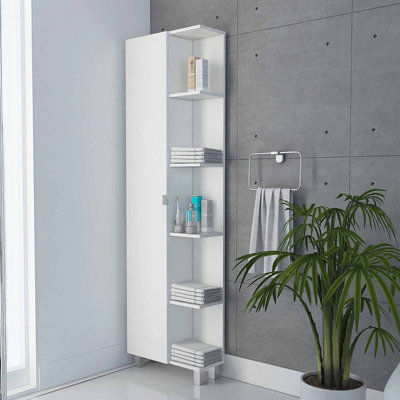 Smokey 5-Shelf Linen Cabinet