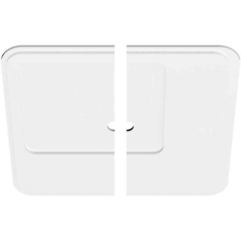 Médaillon de plafond contemporain en PVC de qualité architecturale Lucan, deux pièces, H 1 po x l 30 po x P 30 po