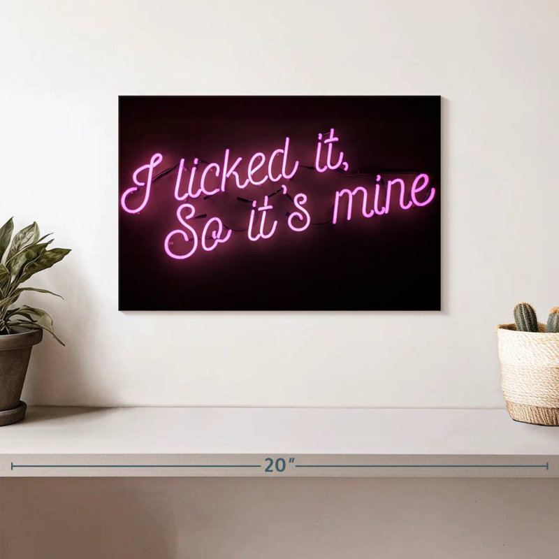 Licked It Neon Sign, 8" H x 12" W