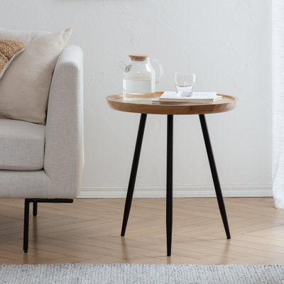 Castiglia Solid Wood Tray Top End Table