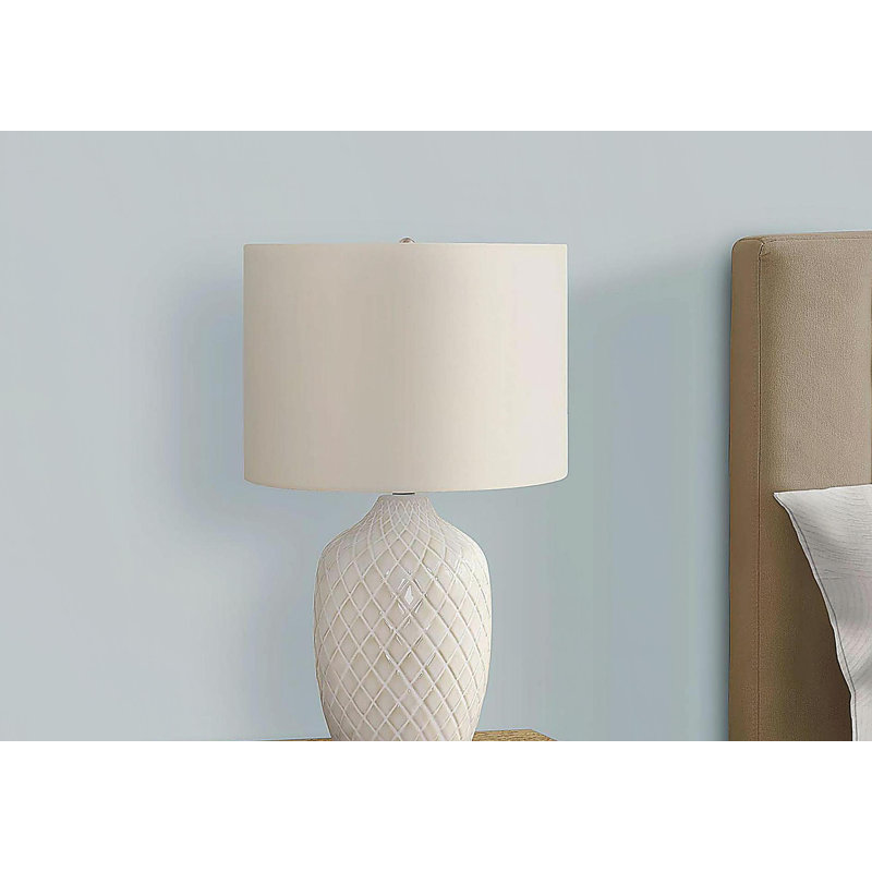 Lighting, 25"h, Table Lamp, Cream Ceramic, Ivory / Cream Shade, Transitional