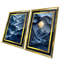 Élégantes peintures décoratives encadrées (ensemble de 2), 16,9 x 25,6 pouces | 100% verre acrylique (épaisseur: 0,04 po) et cadre 100% bois massif (épaisseur: 1,0 po) | Parfait pour la décoration de salon et de chambre à coucher, design élégant et intemporel