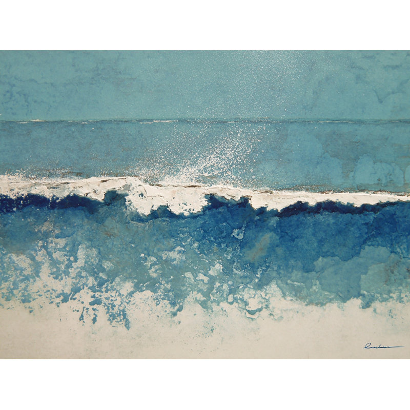 «Deep Blue Surf», art mural sur toile tendue