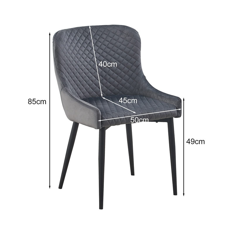 Amaty 49cm H Velvet Upholstered Side Chair