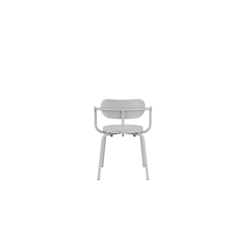 Kahmiah 18.1'' H Metal Stacking Armchair, White Aluminium