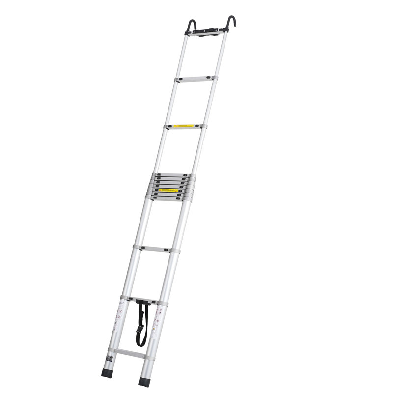 Telescoping Extension Ladder Multi-button Retraction 375 LBS, 0.61 ft, 0.65 ft