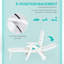 Beya Folding Sun Lounger with Wheels White
