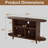 55in Large Record Player Stand with Charging Station & LED Light, Walnut-216852008-216852014