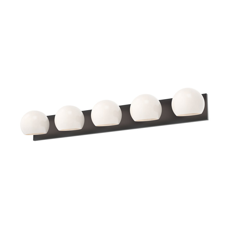 Willow Bath Bar, Matte Black, Opal Matte, 5