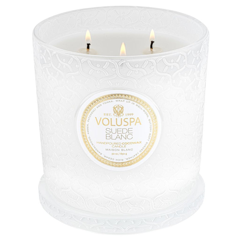 Suede Blanc 30Oz Boxed Luxe Candle