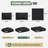 14-Pcs Outdoor Patio Cushion Cover Set  For 6-Seat Sectional Sofa, Covers Only-2001071132