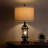 23.75" Industrial Style Touch Table Lamp With Usb Charging,for Living,office,hallway Including Bulb