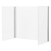 Clear Acrylic 4-Way Divider Shield for Table Overall Size: 63.5 Wide x 23.5 High Azar Displays