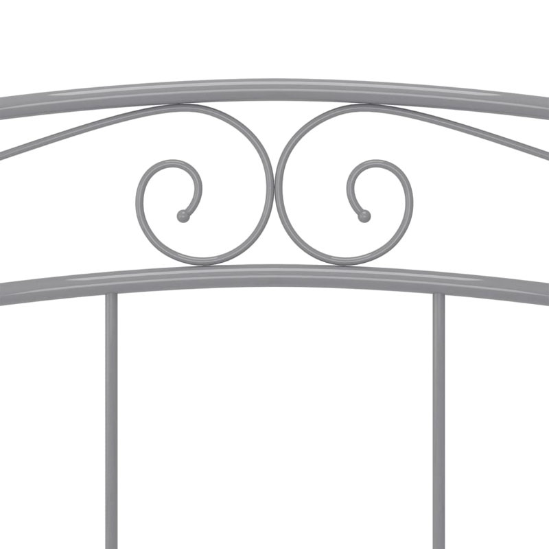 Gapspard UK Single - DE 90 X 190 Cm Metal Bed, Silver, 160 x 200cm