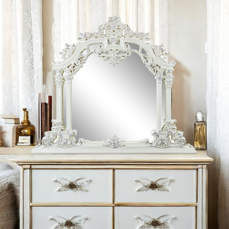 Accent Mirror in Antique White