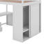 Lit mezzanine double avec placards et bureau-816031751