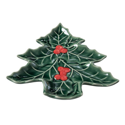 Assiette de Noël Holly Tree