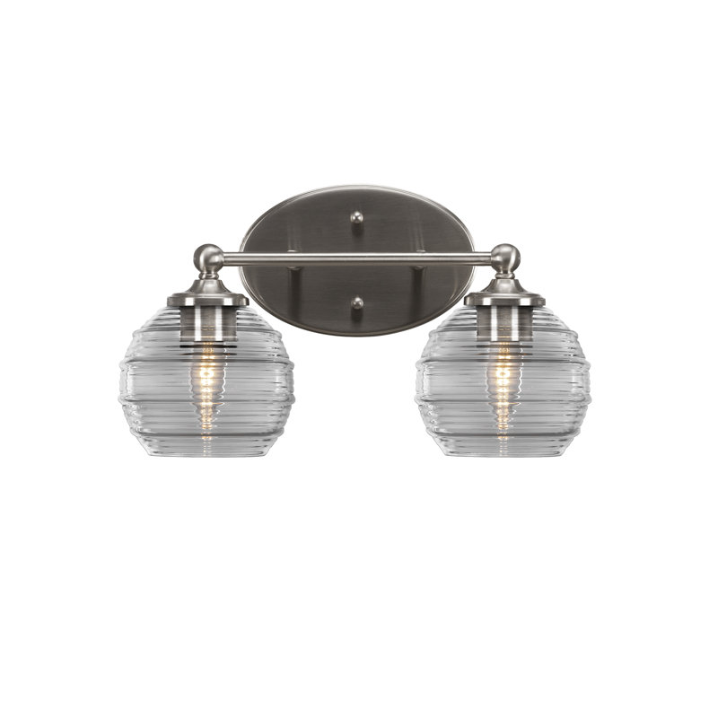 Barre d'éclairage pour salle de bain Aitkens, Nickel brossé, 2