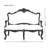 American-style Solid Wood Carved Green Sofa
