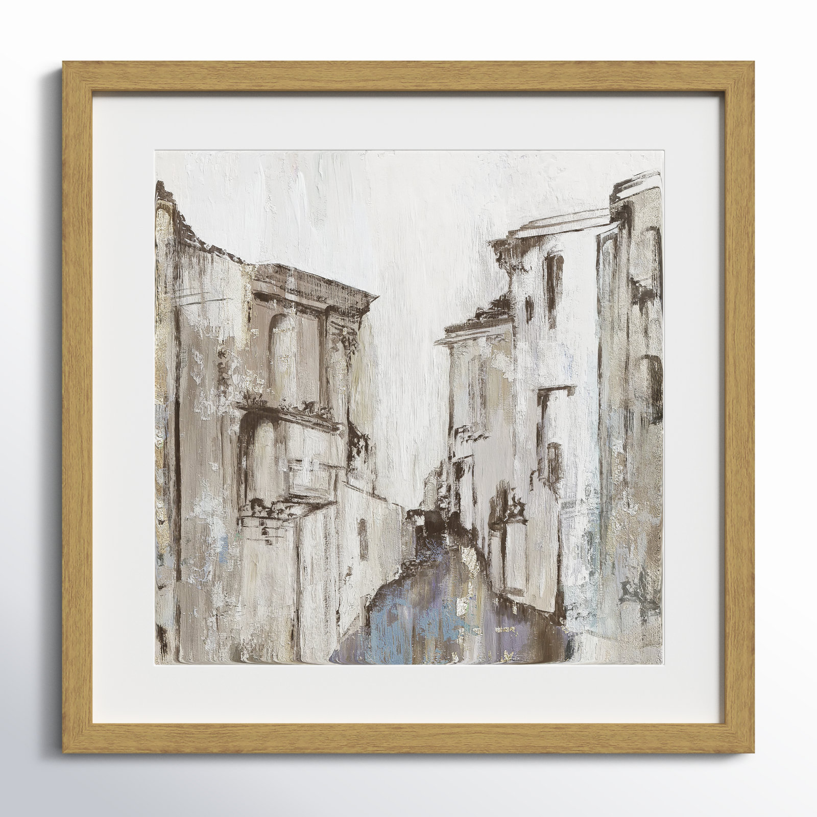 Daniella "Gothika" Painting by Allison Pearce, 17" H x 17" W, Natural Wood Grain