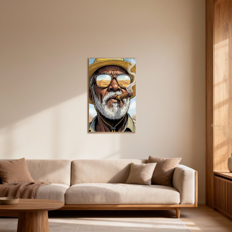 Fashion Old Man avec cigare et lunettes de soleil