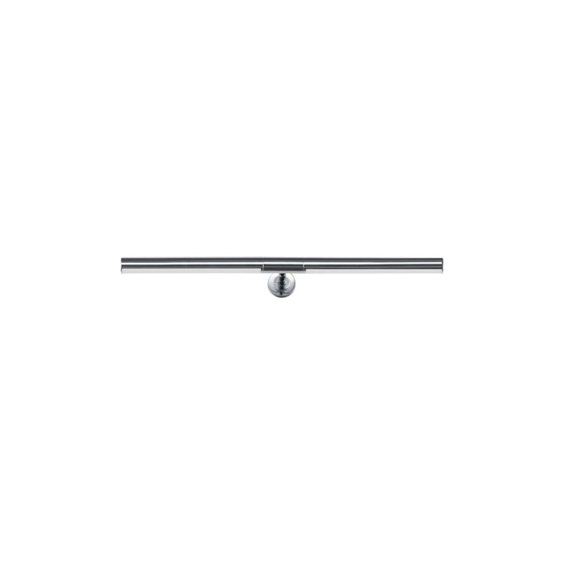 Applique murale à bras en aluminium Demontrey, Blanc / chrome poli, H 4,5 po x l 19 po x P 8,75 po