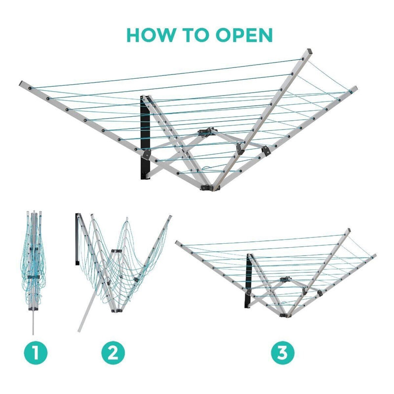 Atsuo Metal Wall-Mounted Drying Rack
