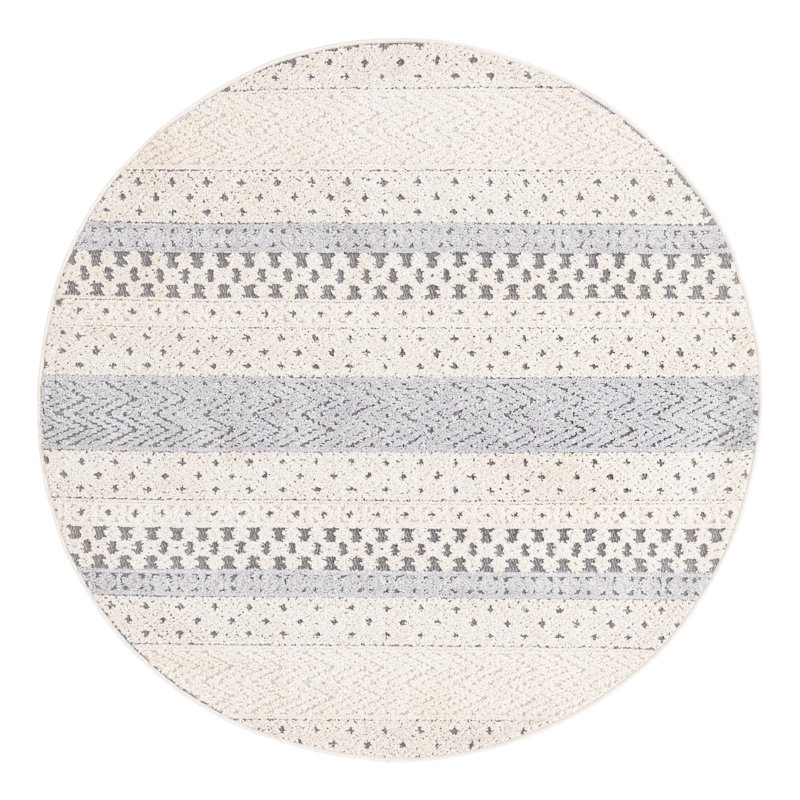 Tayla Striped Indoor Rug, Round 5'3"