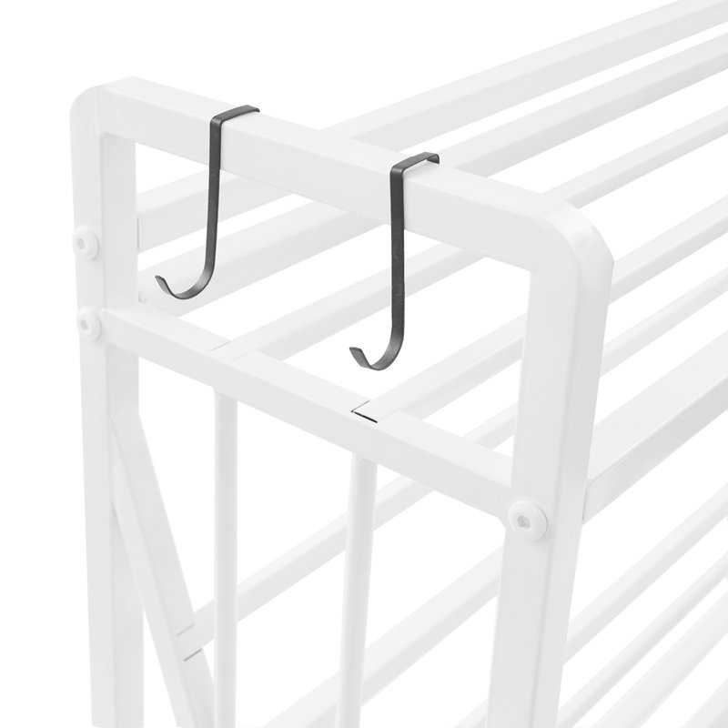4-Tier Large Capacity Bookshelf With Wheels, White