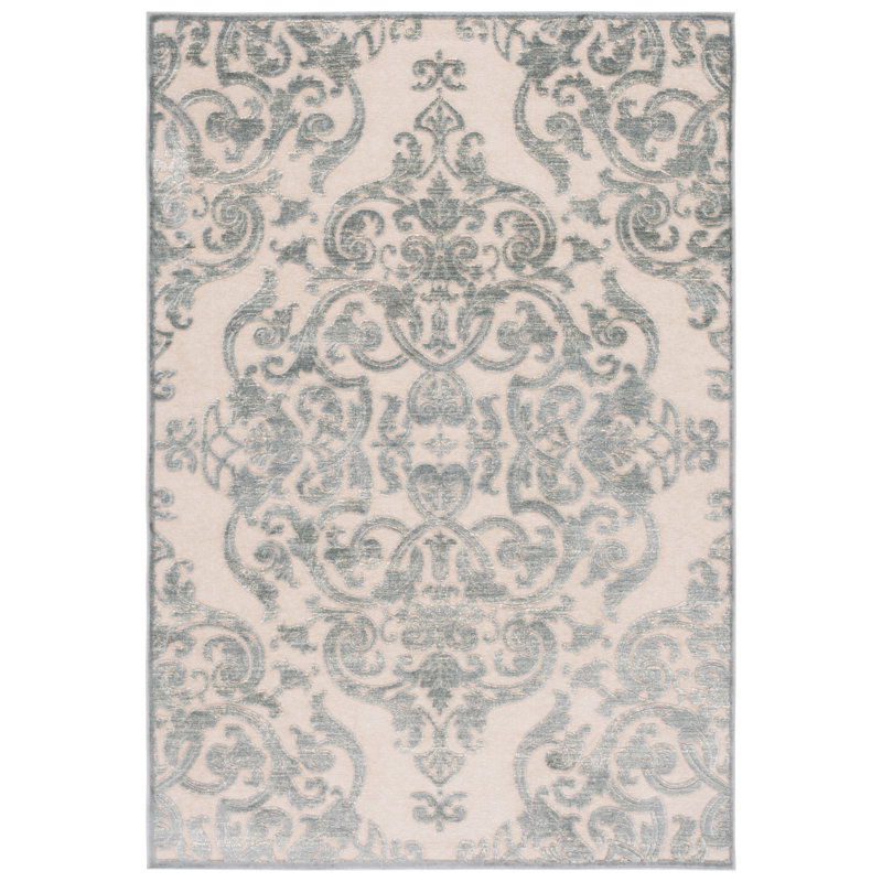 Paradise Grey/Multi Viscose Chenille Silk Rectangular Rug