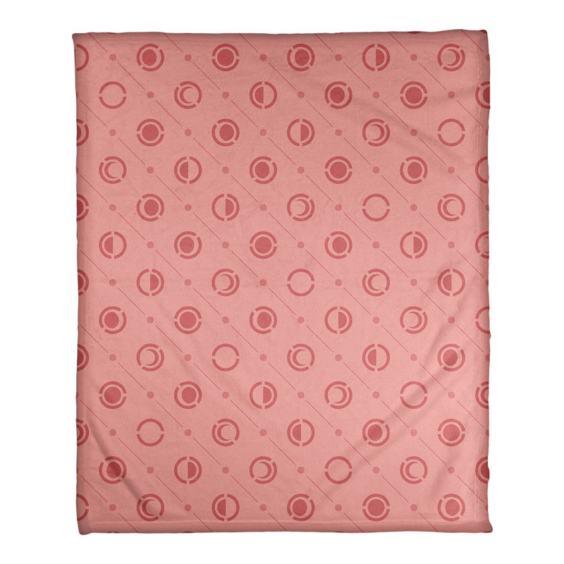 Couverture polaire moon phases, l 50 po x L 60 po, Rouge