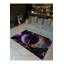 Space Themed Surreal Design Meteor and Saturn Patterned Creative Modern Decorative Rug-1643639734