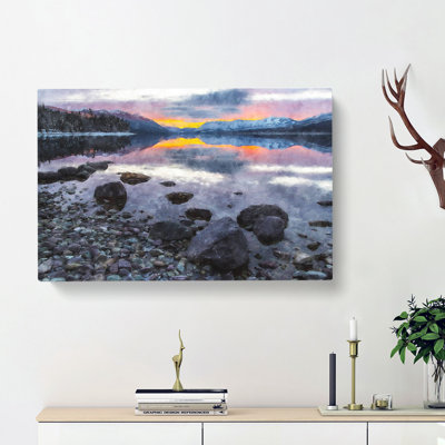 The Apgar Mountains in Montana - Wrapped Canvas