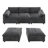 Boneless 86.5'' U-Shaped Sectional Sofa With Storage Pockets, 2 Movable Ottoman, Armrest Pillows, Free Combination, 5-Seat Modern Cloud Sofa For Living Room&Apartment, Chenille, 3 Colors-707317124