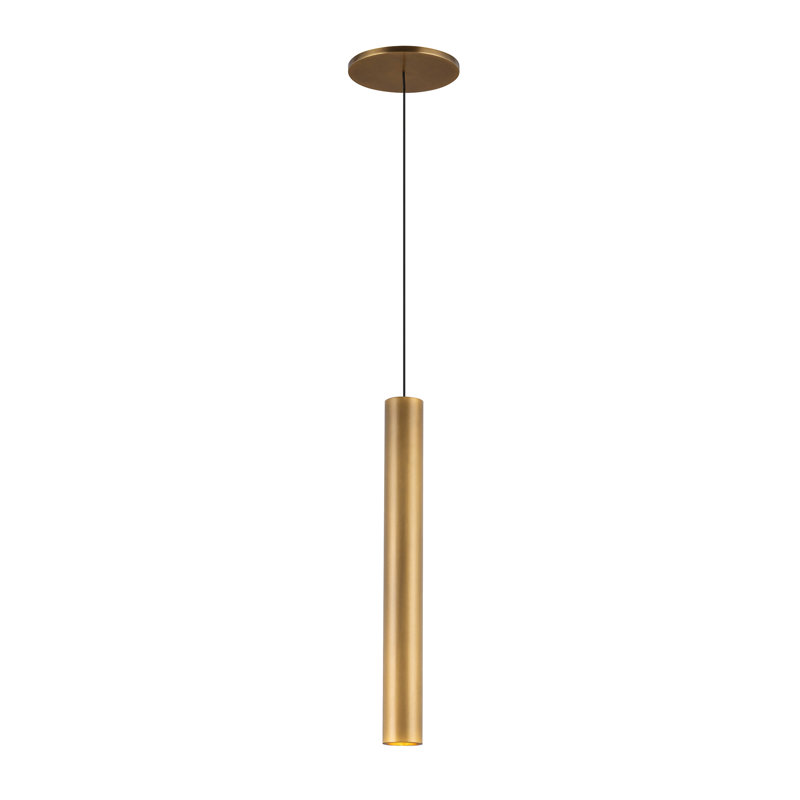 Mason 1 - Light LED Pendant, Vintage Brass